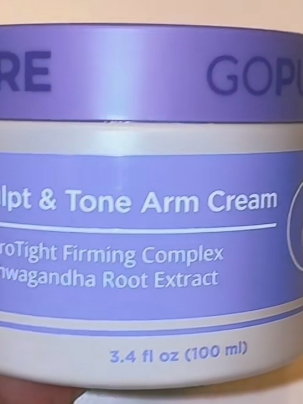Gopure sculpt & tone arm cream firming & hydrating moisturizer 3.4 oz